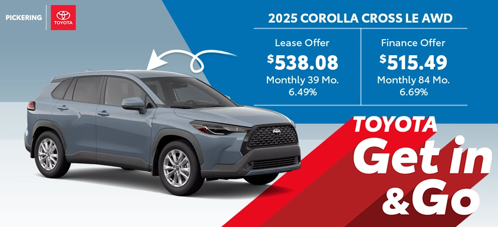 Get in & Go 2025 Toyota Corolla Cross LE AWD @ Pickering Toyota