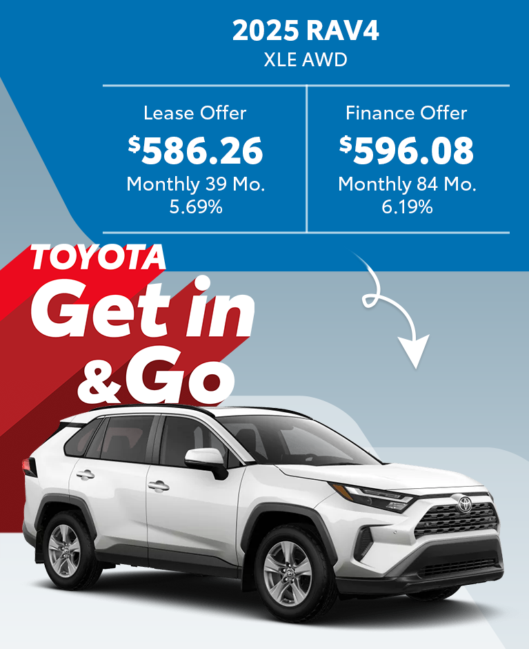 Get in & Go 2025 Toyota RAV4 XLE AWD Deals @ Pickering Toyota