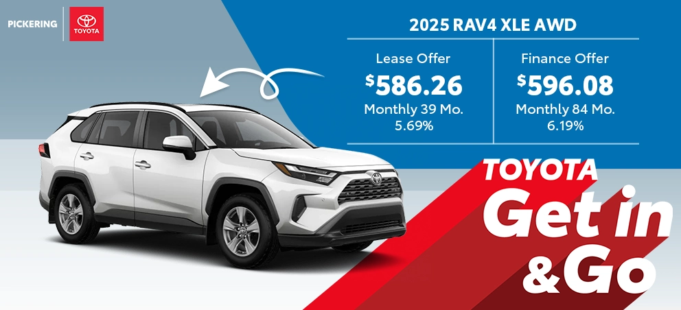 Get in & Go 2025 Toyota RAV4 XLE AWD Deals @ Pickering Toyota