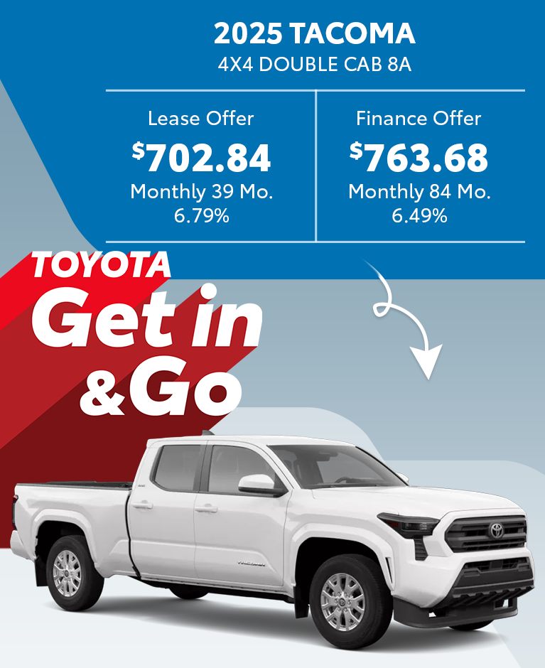 Get in & Go 2025 Toyota Tacoma 4x4 Double Cab 8A Deals @ Pickering Toyota