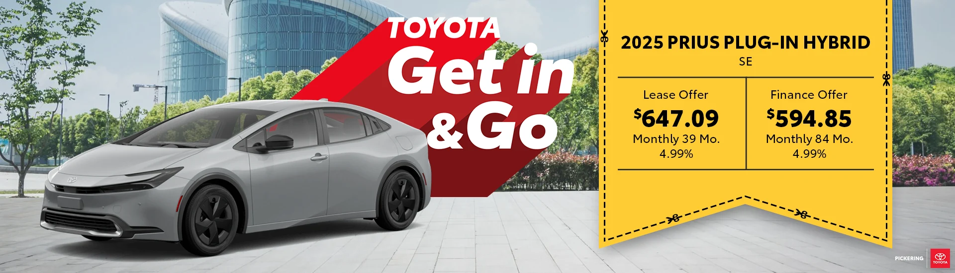 Get in & Go 2025 Toyota Prius Plug-in Hybrid SE @ Pickering Toyota