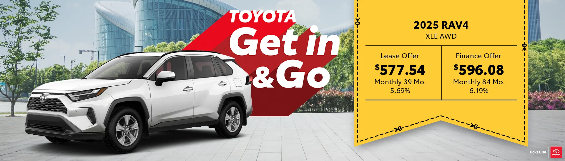 Get in & Go 2025 Toyota RAV4 XLE AWD Deals @ Pickering Toyota
