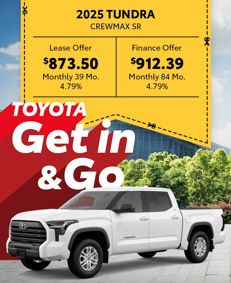 Get in & Go 2025 Toyota Tundra Crewmax Reg Bed SR5 Deals @ Pickering Toyota