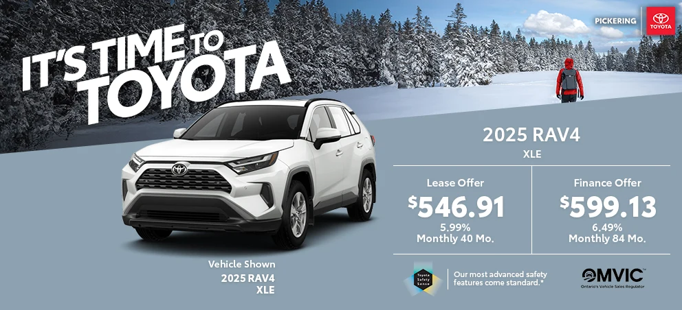 It's time to Toyota 2025 Toyota RAV4 XLE @ Pickering Toyota