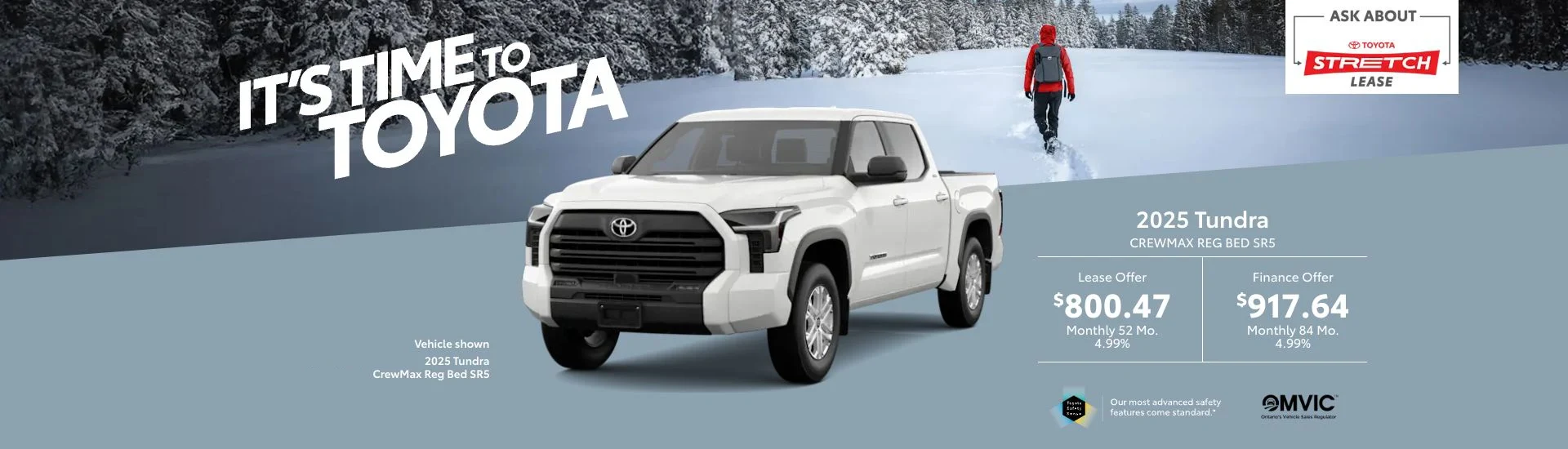 It's time to Toyota 2025 Toyota Tundra Crewmax Reg Bed SR5 Deals @ Pickering Toyota