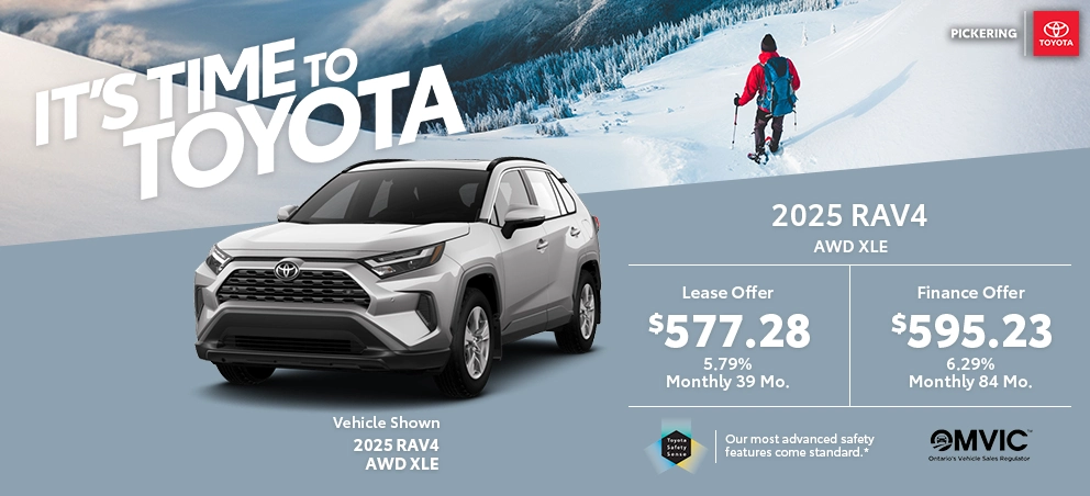 It's time to Toyota 2025 Toyota RAV4 XLE @ Pickering Toyota