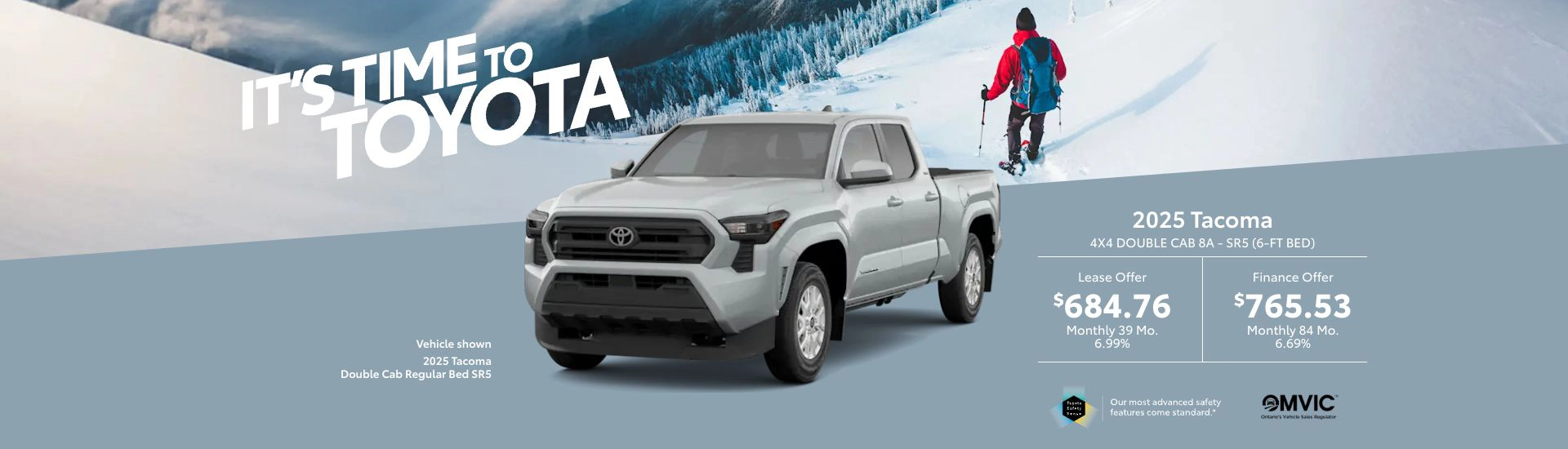 It's time to Toyota 2025 Toyota Tacoma 4X4 Double Cab 8A - SR5 (6-ft Bed) @ Pickering Toyota