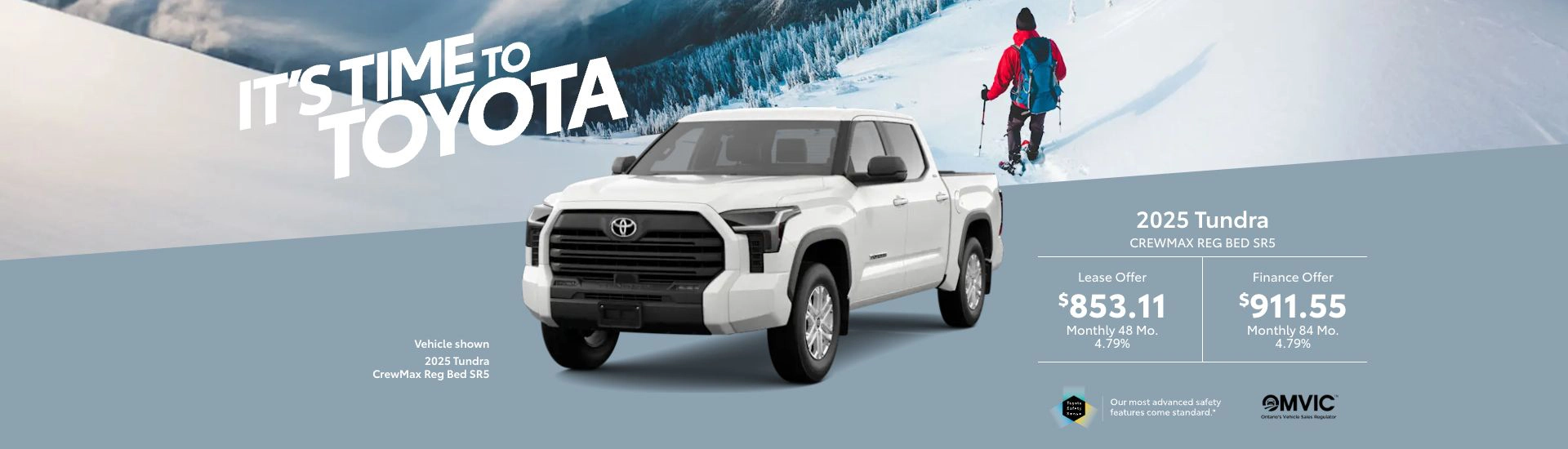 It's time to Toyota 2025 Toyota Tundra Crewmax Reg Bed SR5 Deals @ Pickering Toyota