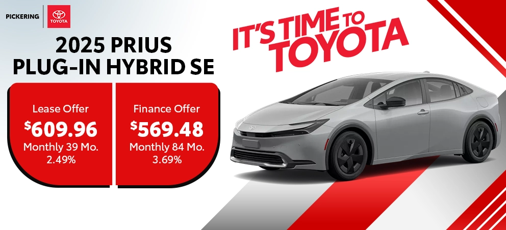 It's Time To Toyota 2025 Prius Plug-in Hybrid SE Deals @ Pickering Toyota