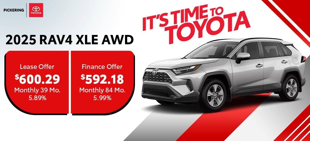 It's Time To Toyota 2025 RAV4 XLE AWD Deals @ Pickering Toyota