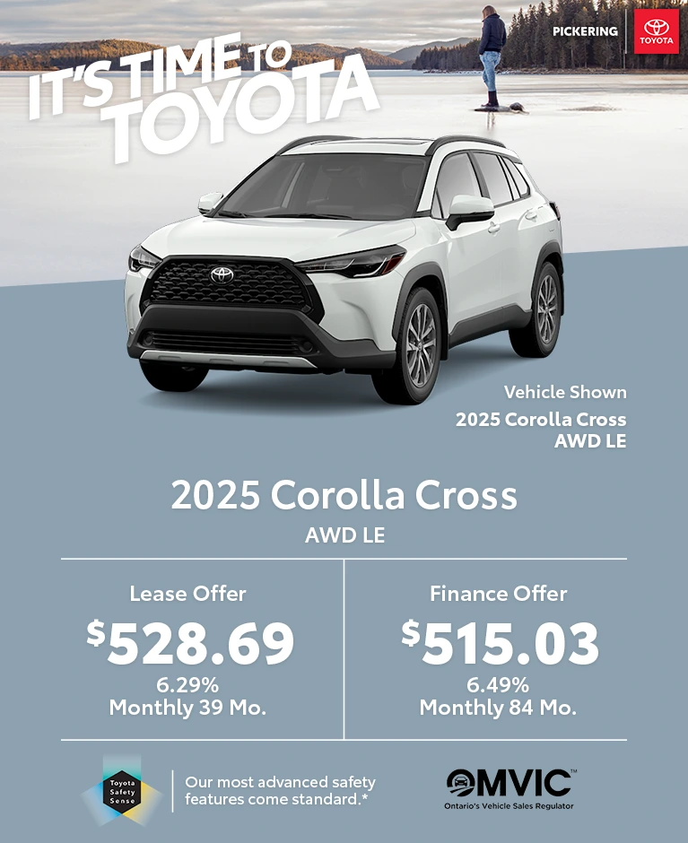 It's time to Toyota 2025 Toyota Corolla Cross AWD LE Deals @ Pickering Toyota