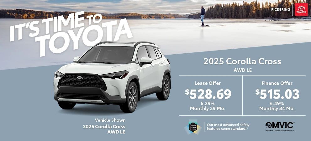 It's time to Toyota 2025 Toyota Corolla Cross AWD LE @ Pickering Toyota