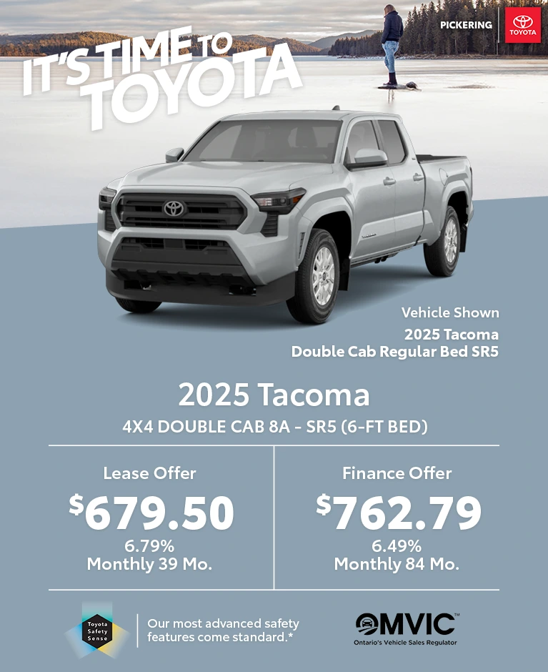 It's time to Toyota 2025 Toyota Tacoma 4X4 Double Cab 8A - SR5 (6-ft Bed) @ Pickering Toyota