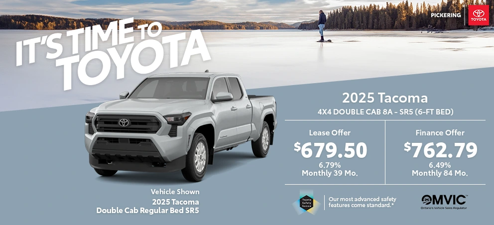 It's time to Toyota 2025 Toyota Tacoma 4X4 Double Cab 8A - SR5 (6-ft Bed) @ Pickering Toyota