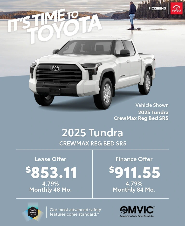 It's time to Toyota 2025 Toyota Tundra Crewmax Reg Bed SR5 Deals @ Pickering Toyota