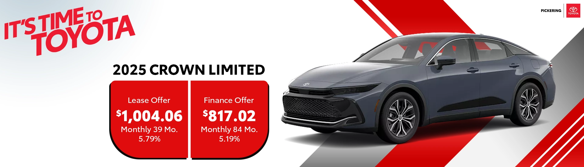 It's Time To Toyota 2025 Crown Limited Hybrid Deals @ Pickering Toyota