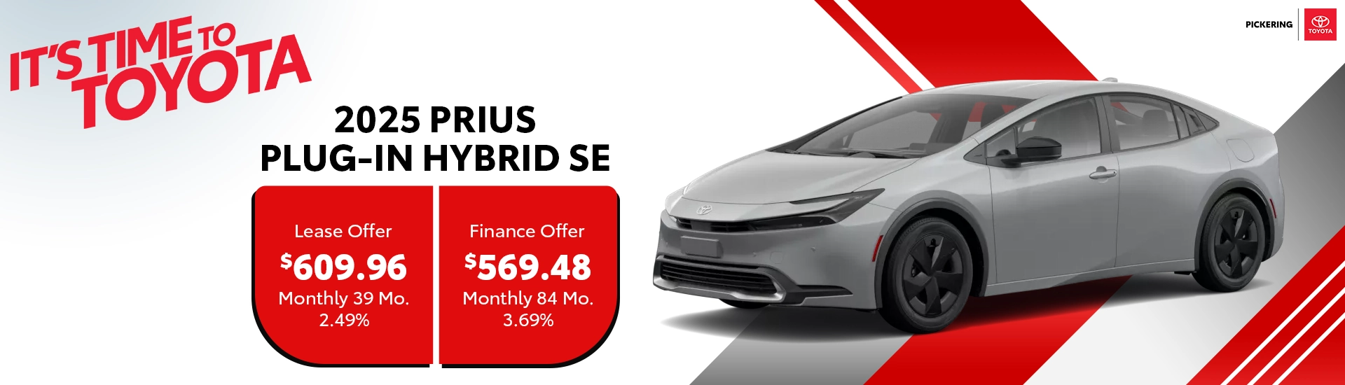It's Time To Toyota 2025 Prius Plug-in Hybrid SE Deals @ Pickering Toyota