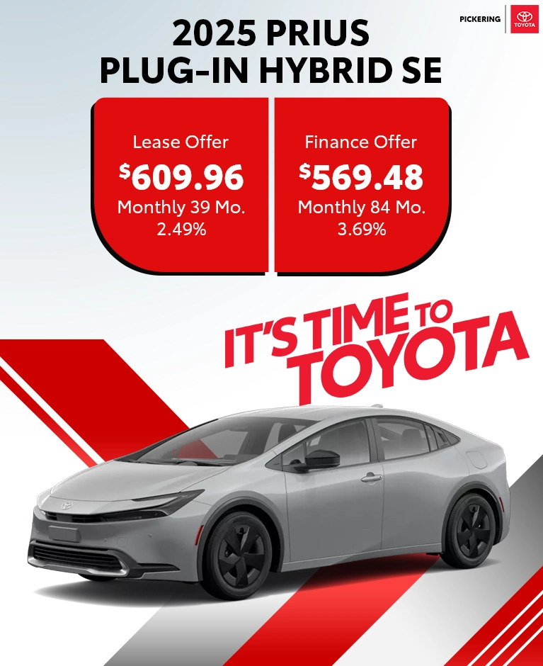 It's Time To Toyota 2025 Prius Plug-in Hybrid SE Deals @ Pickering Toyota