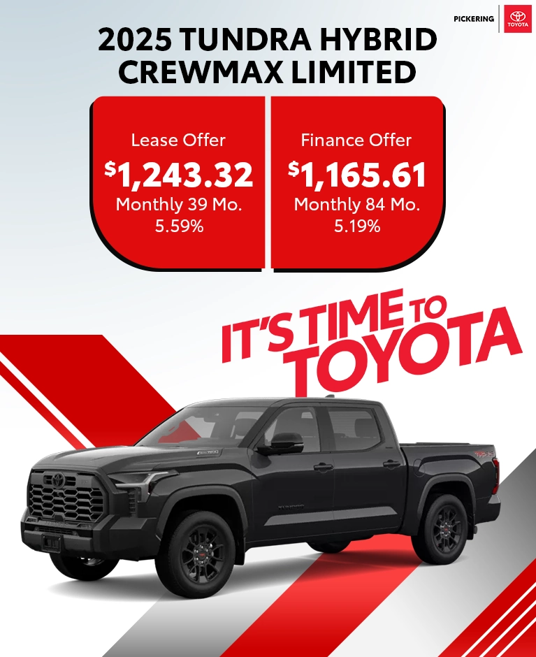 It's Time To Toyota 2025 Tundra Hybrid CrewMax Limited Deals @ Pickering Toyota